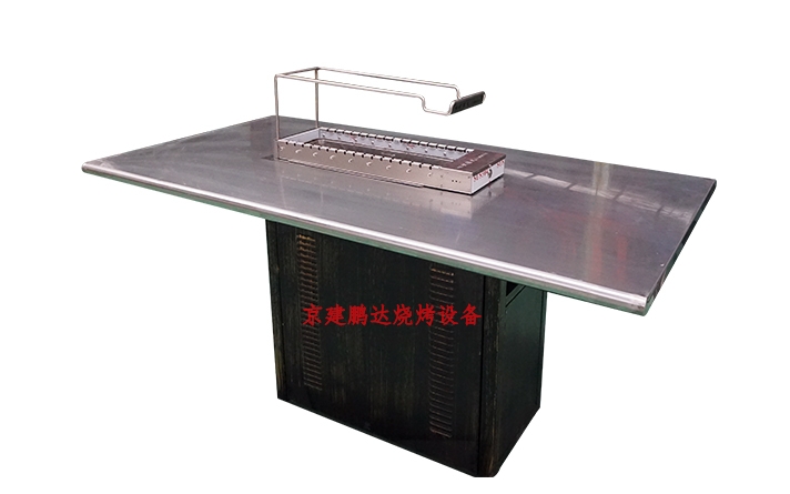 不銹鋼商用自動翻轉燒烤桌